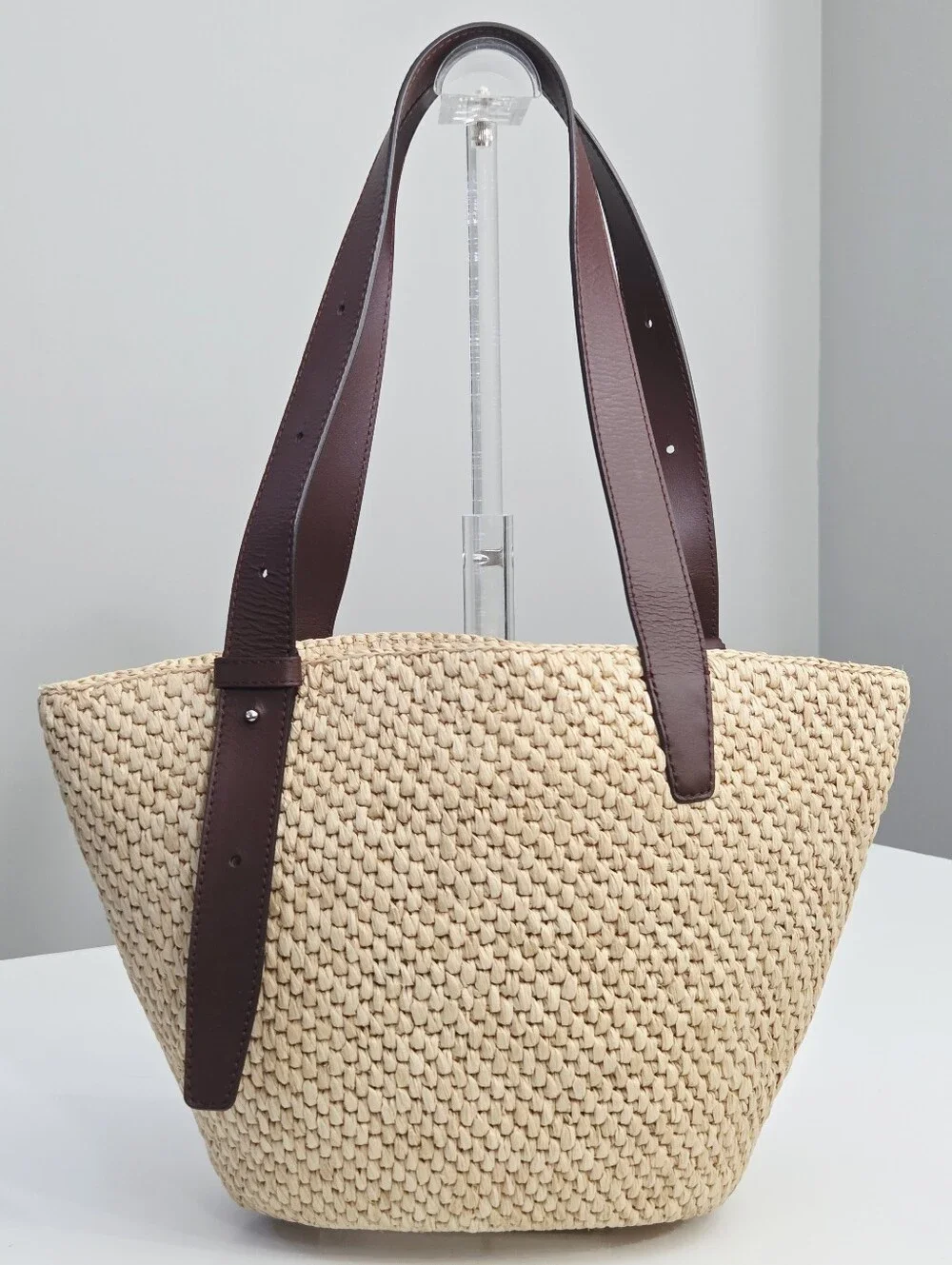 EXCELLENT LIE STUDIO THE BIANCA RAFFIA BAG - CREAM
